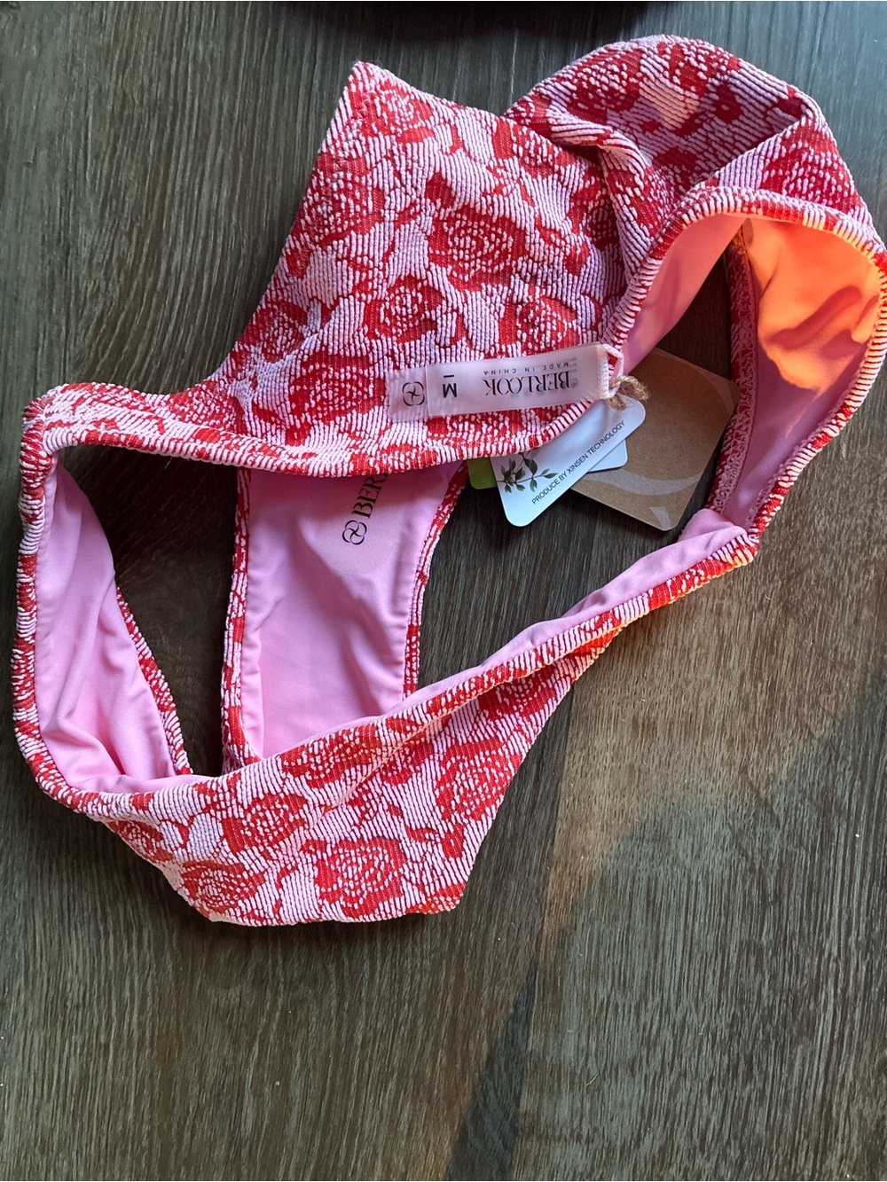 Floral Scoop Underwire Bikini Top Size S and High-Cut Bottoms Sise M - Picture 9 of 12